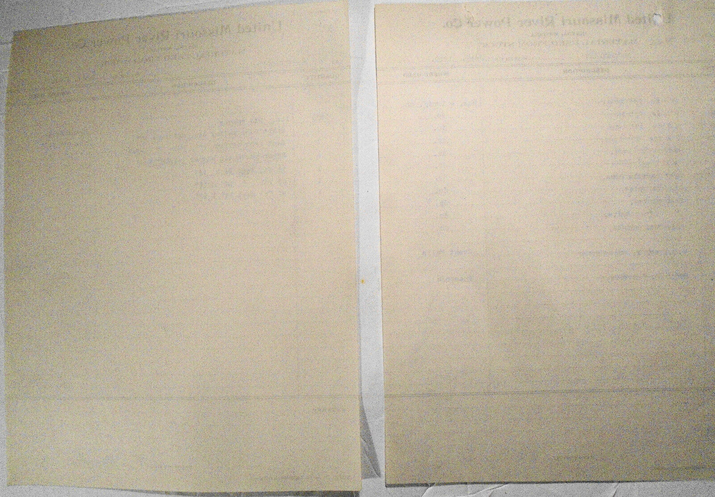 1919 United Missouri River Power Co., Helena MT - 2 monthly materials statements