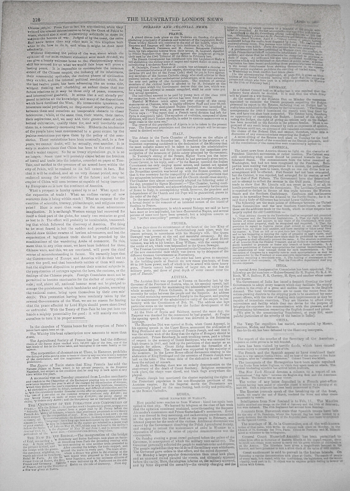 Weighing money exacted from Chinese for prisoners. Illustrated London News, 1861