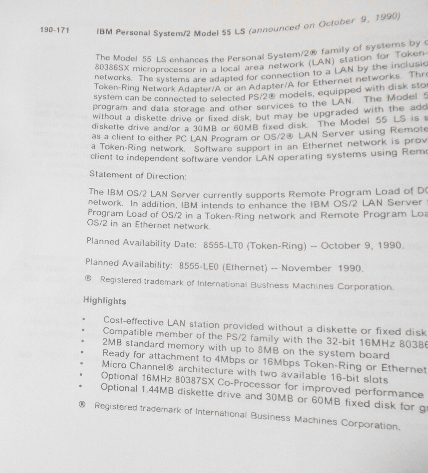 IBM Announcement Letter Summary, 10/23/1990 : System/370, Cooperative Processing
