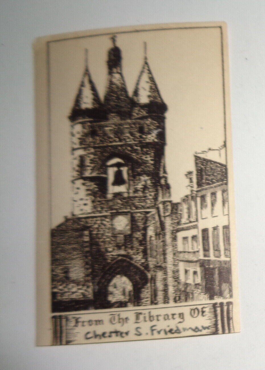 Chester S. Friedman Ex Libris Bookplate - 1930's