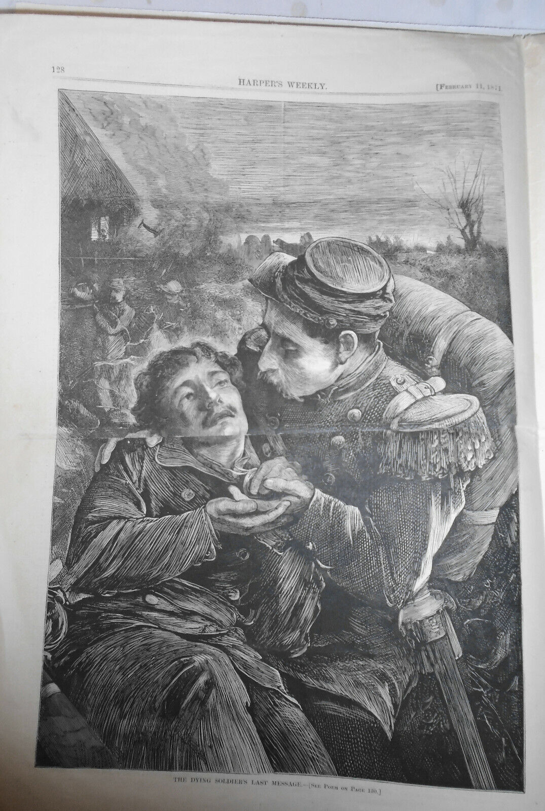 Harper's Weekly, Febr 11, 1871 - Count Von Moltke, Rome flood, Red Cross, etc