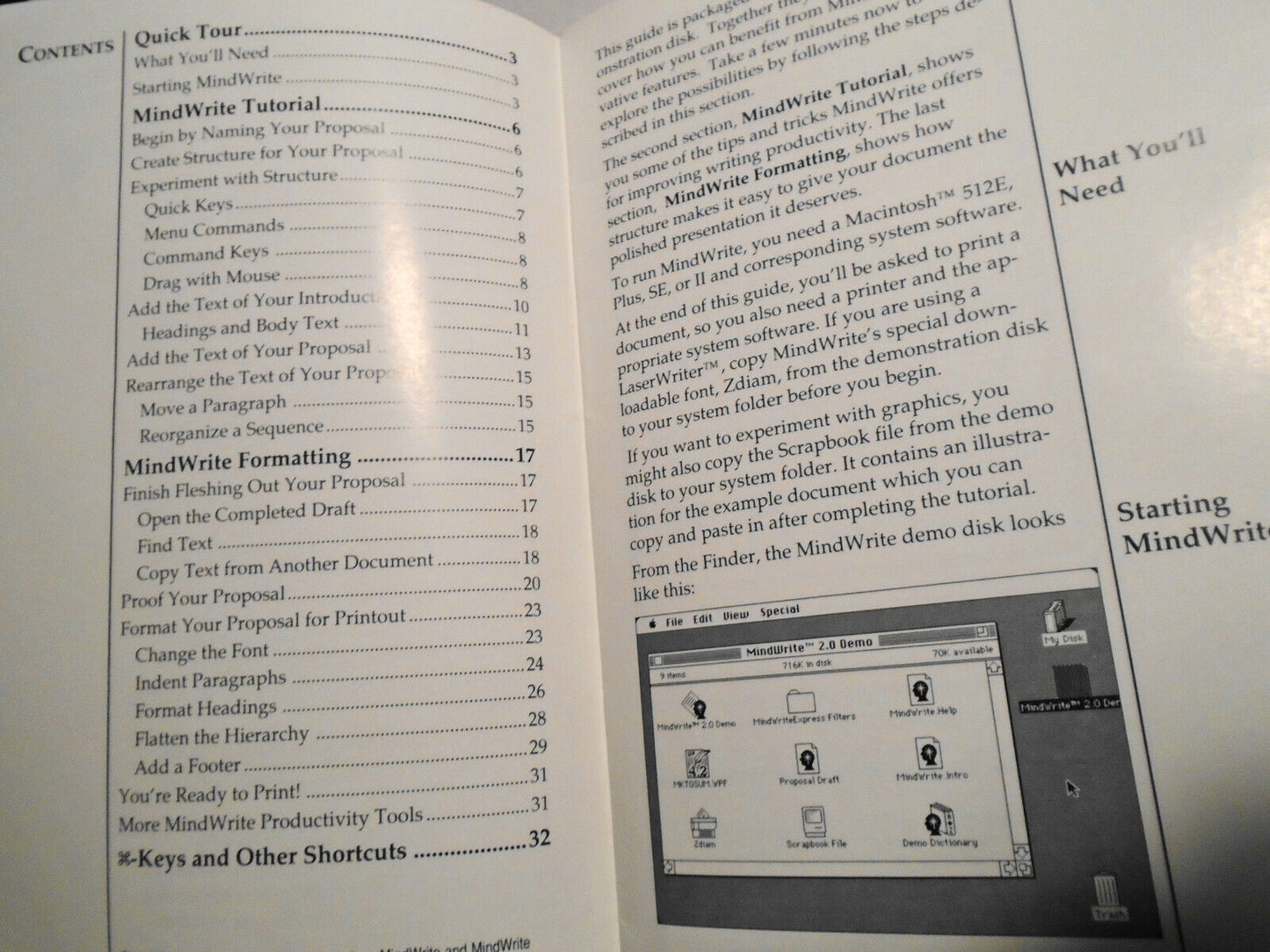 MindWriteExpress. Demo Program. 1988 -- 3.5" IBM. Writing productivity software