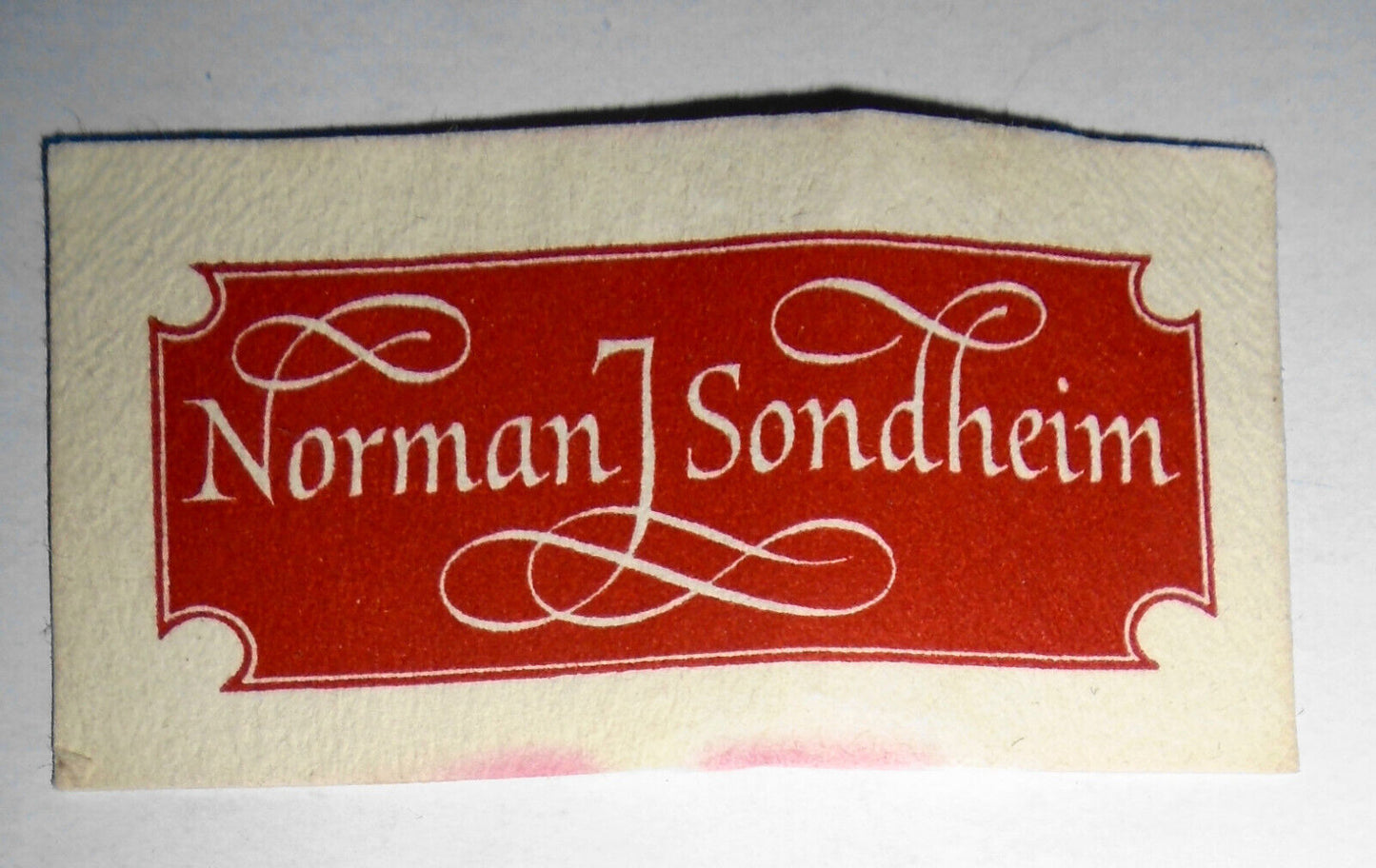 Norman J. Sondheim - Ex Libris Bookplate - Miniature