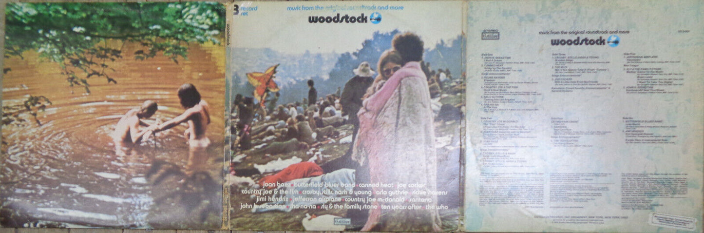 Six soundtrack LPs lot - Woodstock (3xLP, 1970), Chidren of Sanchez (2xLP) + 4