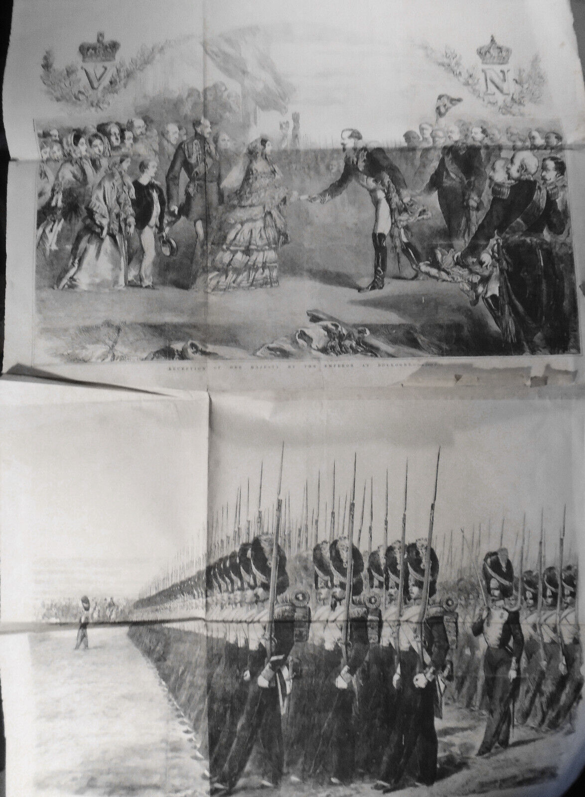 1855 Map of Paris with Latest Improvements - 32 X 22 inches. Original.