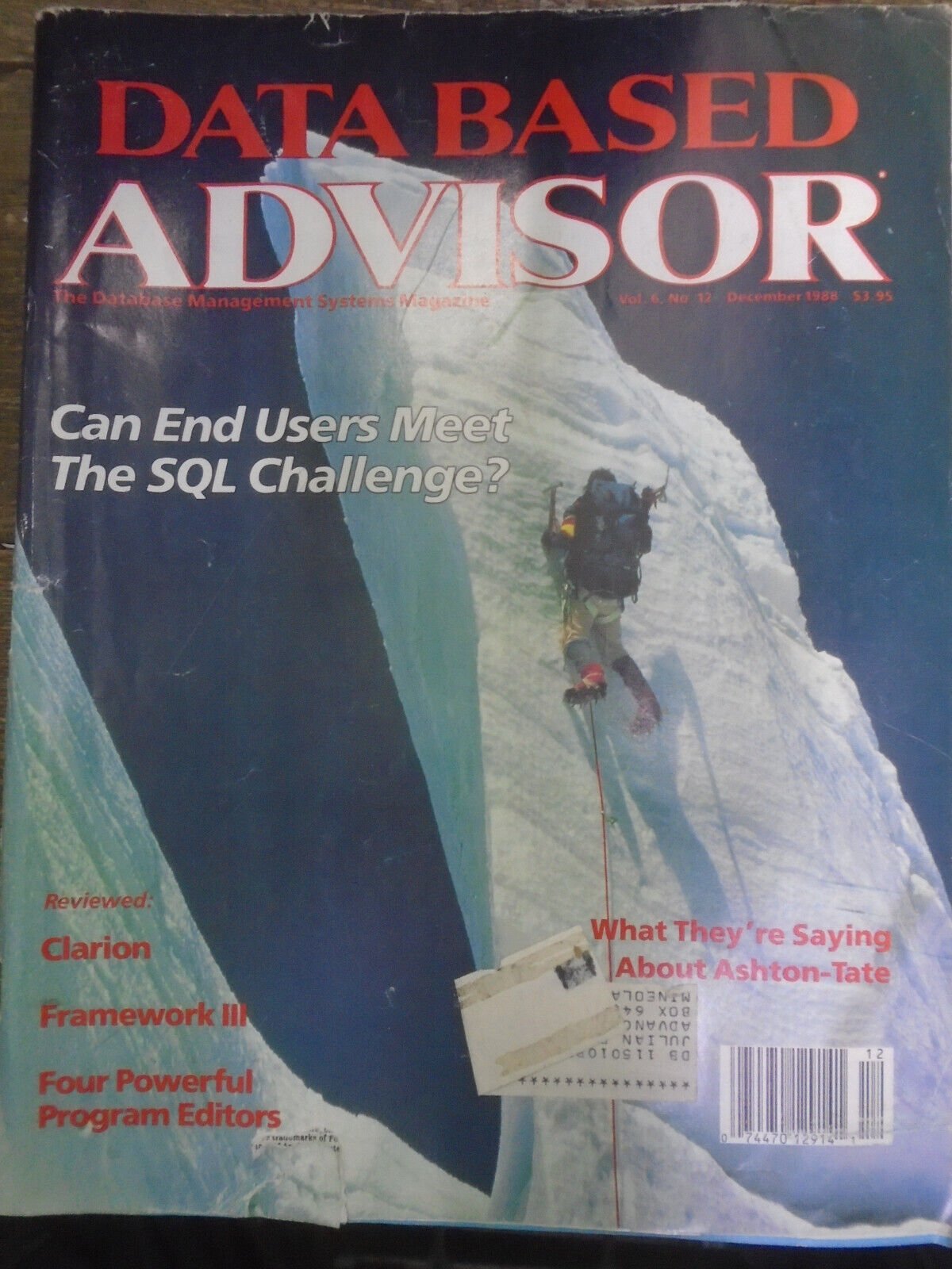 Data Based Advisor magazines - December 1988 & October 1990