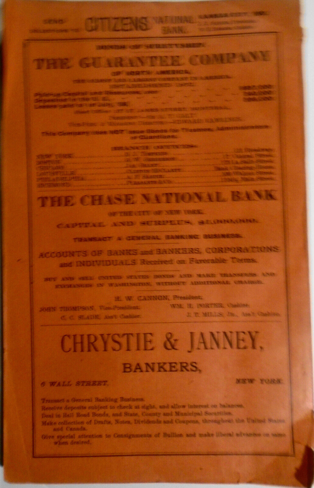 Rhodes' Journal of Banking, November 1888. American Bankers' Assn Convention etc