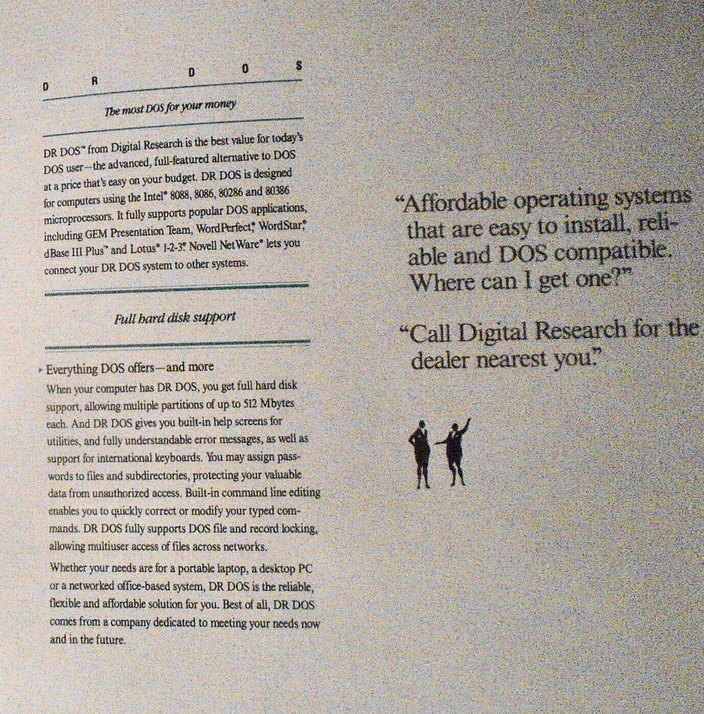 Digital Research Concurrent DOS multiuser operating systems brochure. 1988.