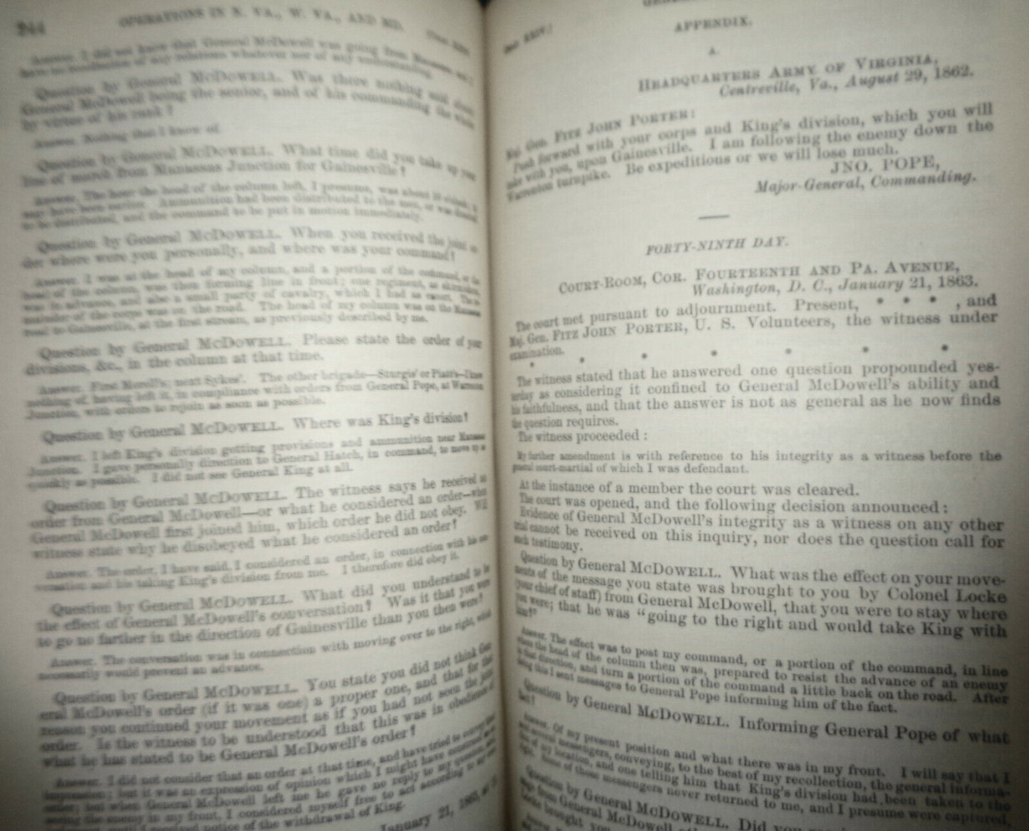 1885 War of Rebellion - Ser 1, Vol 12 Pt 1, Reports. Oper. in N.VA, W.VA, and MD
