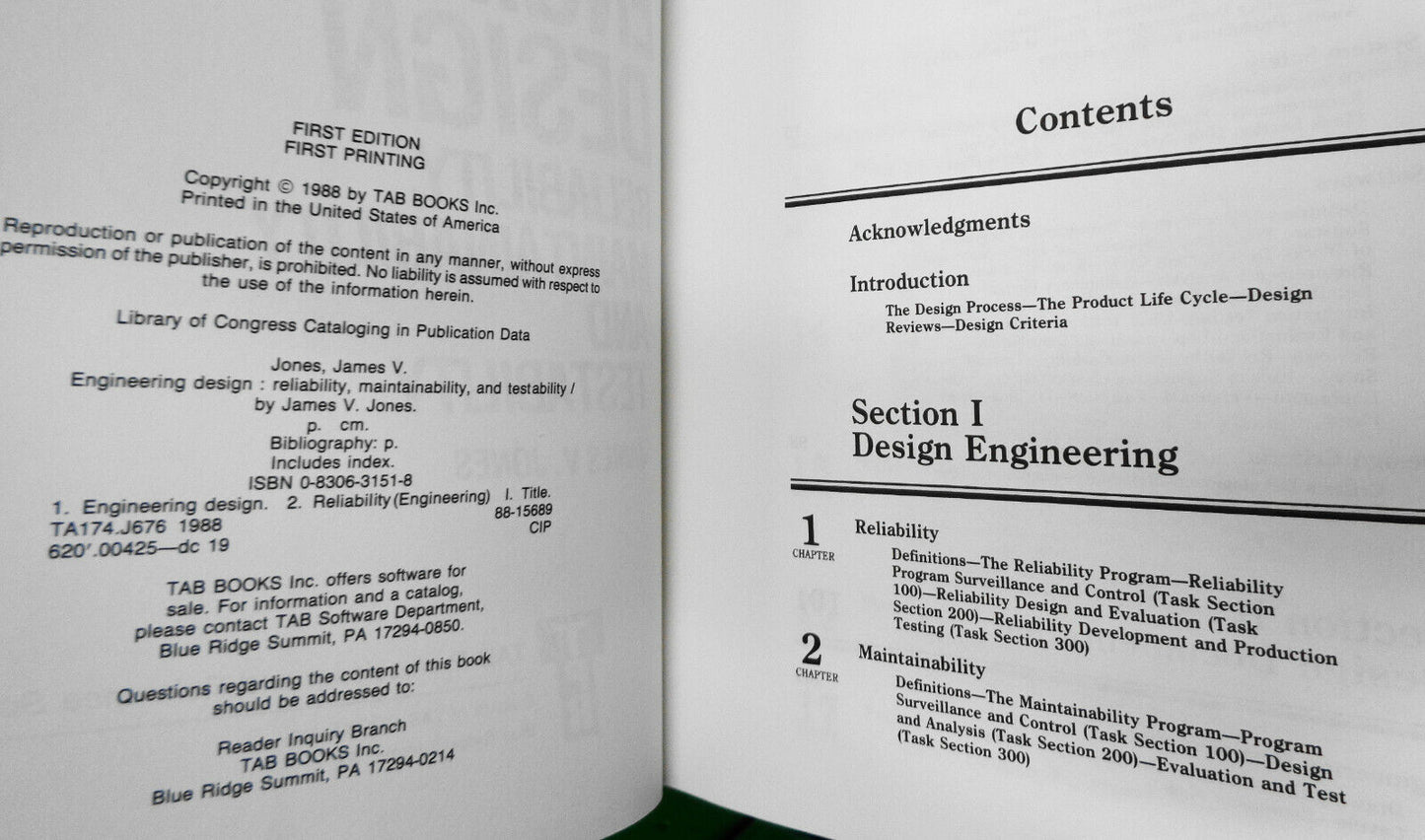 James V. Jones - Engineering Design : Reliability, Maintainability and Testing