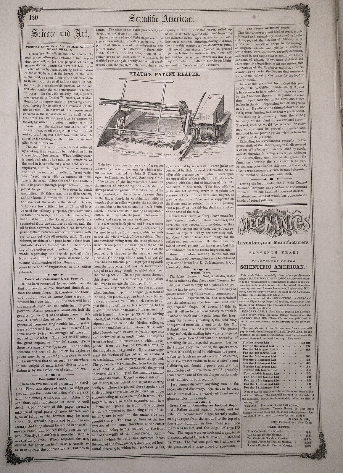 Scientific American, December 23, 1855. Improvement in Billiard Tables, etc