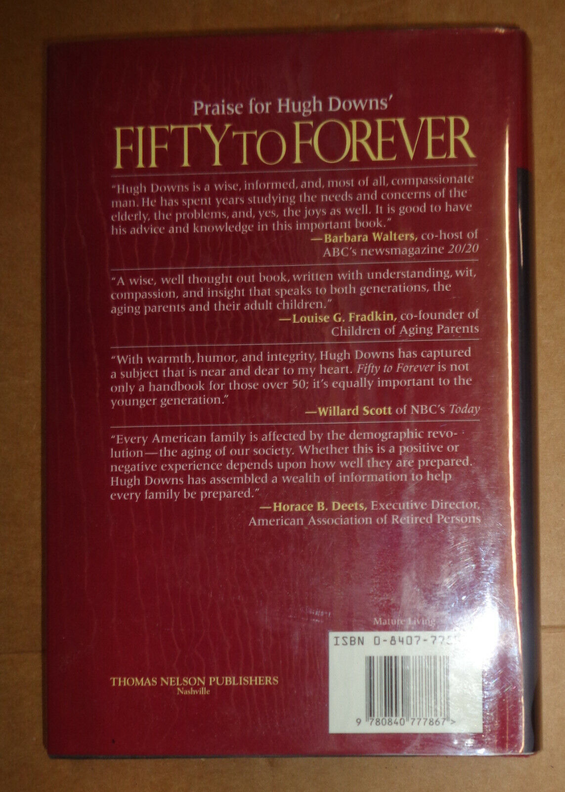 Hugh Downs : Fifty to Forever - SIGNED / INSCRIBED First Edition. 1994 Fine/Fine