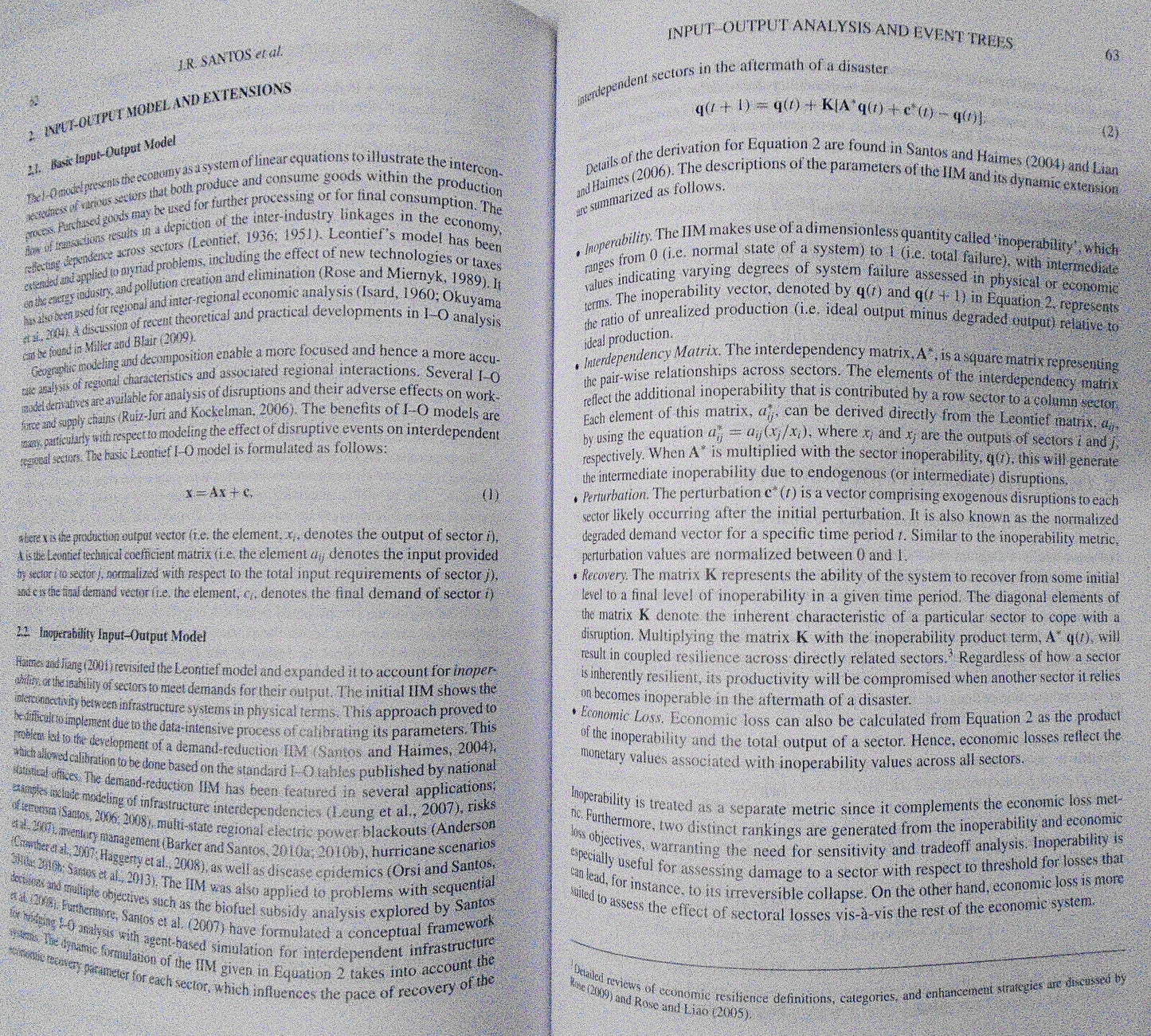 Economic Systems Research, March 2014 - Disaster Impact & Input-Output Analysis