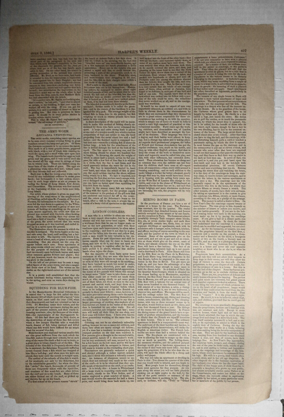 SQUIDDING FOR BLUE FISH AT ASBURY PARK, New Jersey - Harper's Weekly July 3,1880