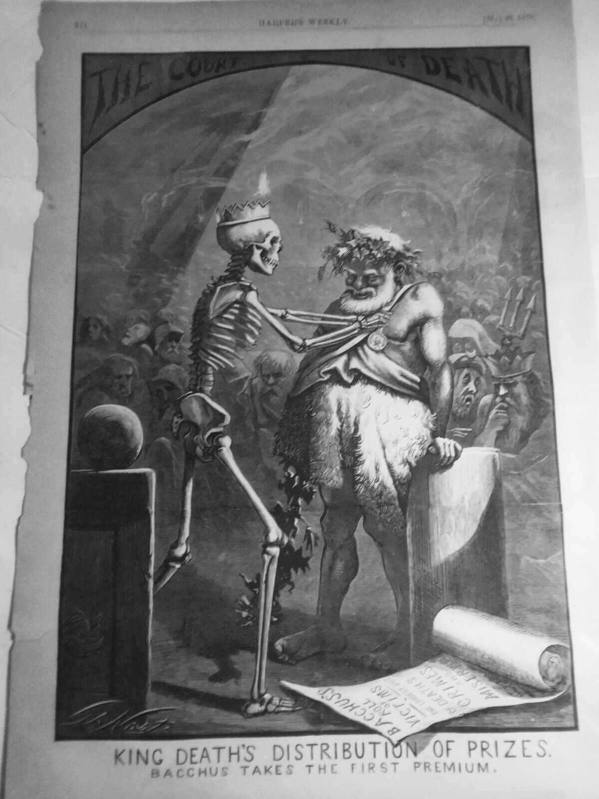 "King Death's Distribution of Prizes" by Thomas Nast. Harper's Weekly, 1870