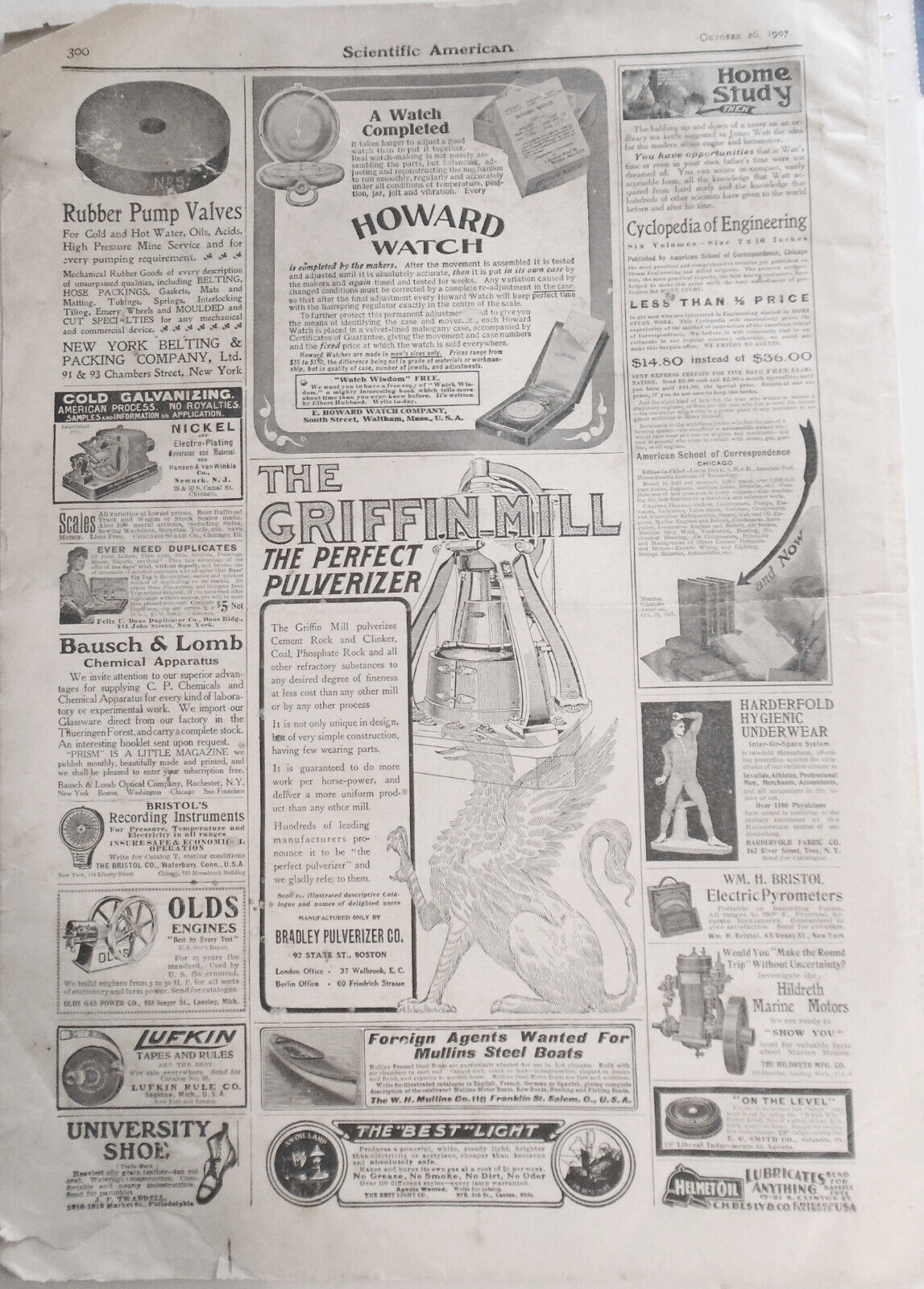 Scientific American - October 26, 1907. Developments in Picture Telegraphy, etc