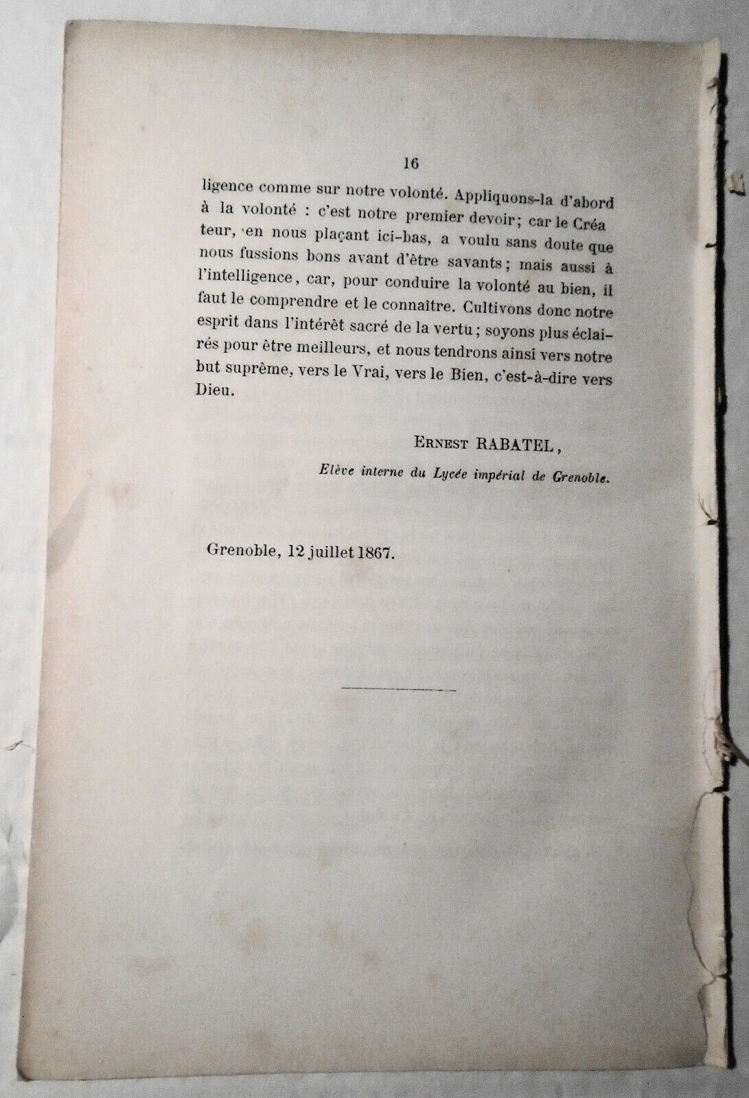 Dissertation... premier prix. Caracteres et principaux effets de l'habitude 1868