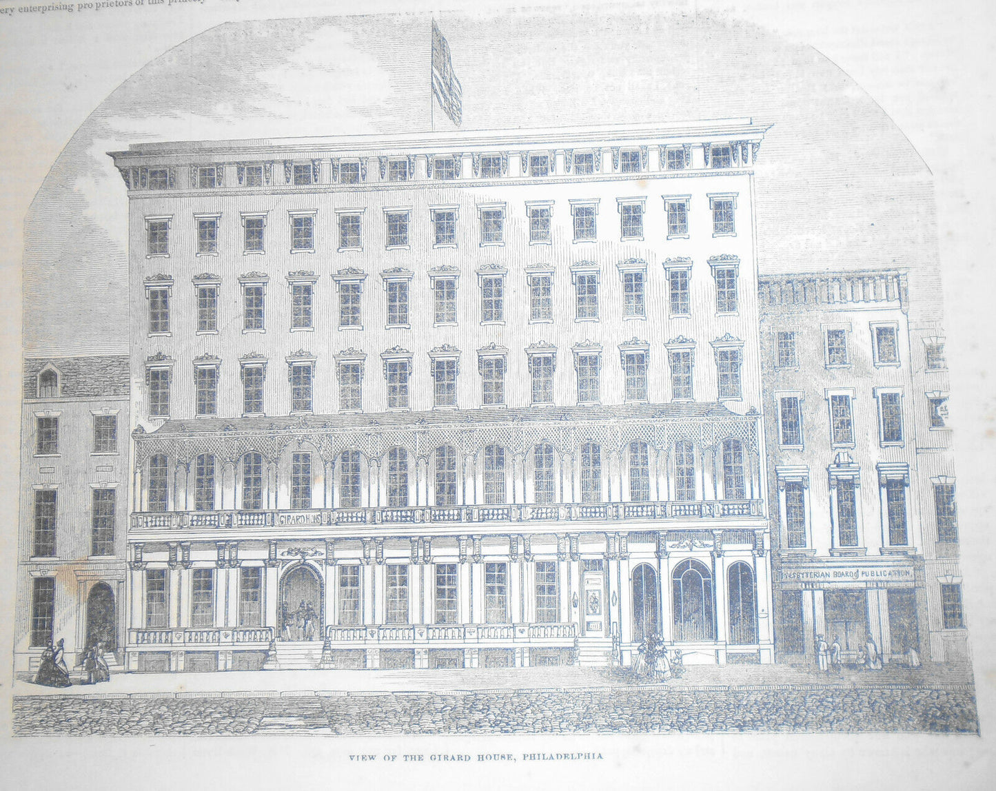 View of the Girard House, Philadelphia - Gleason's Pictorial February 21, 1852