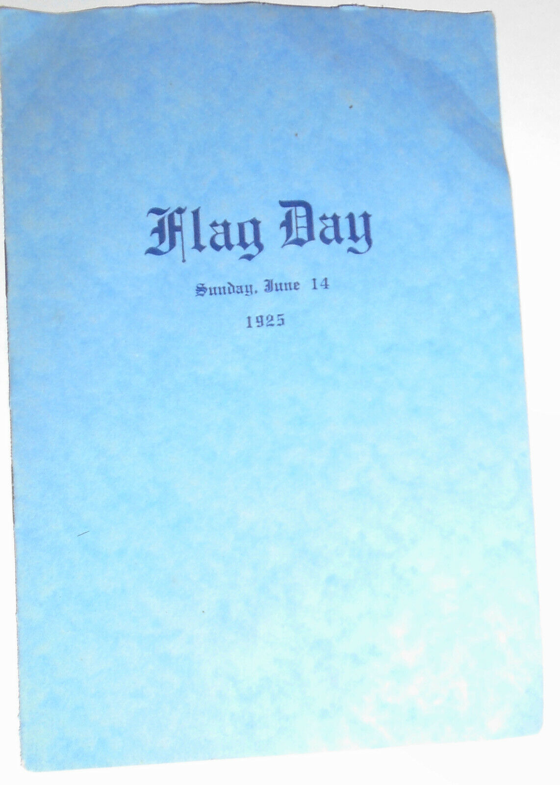 Flag Day. Sunday, June 14 1925. Tyler Street Prevocational School, Boston, MA