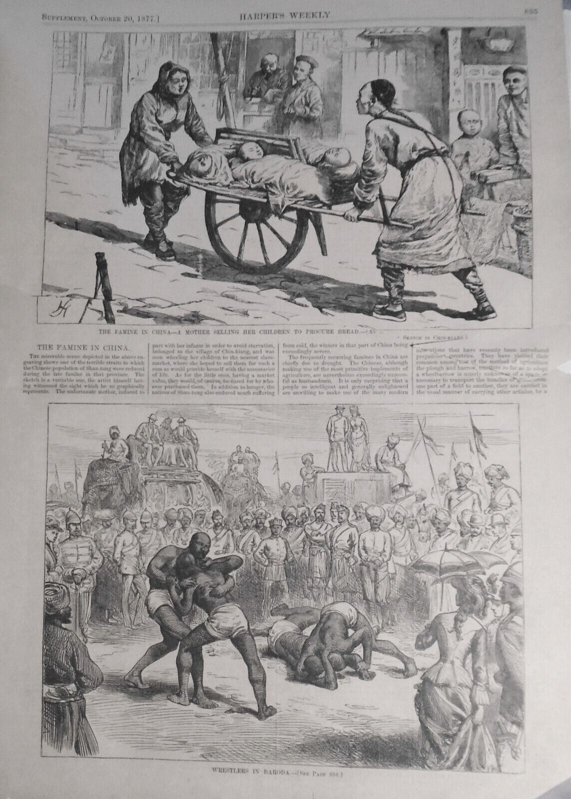 Harper's Weekly October 20, 1877 - Original complete issue. Sioux and Arrapahoe