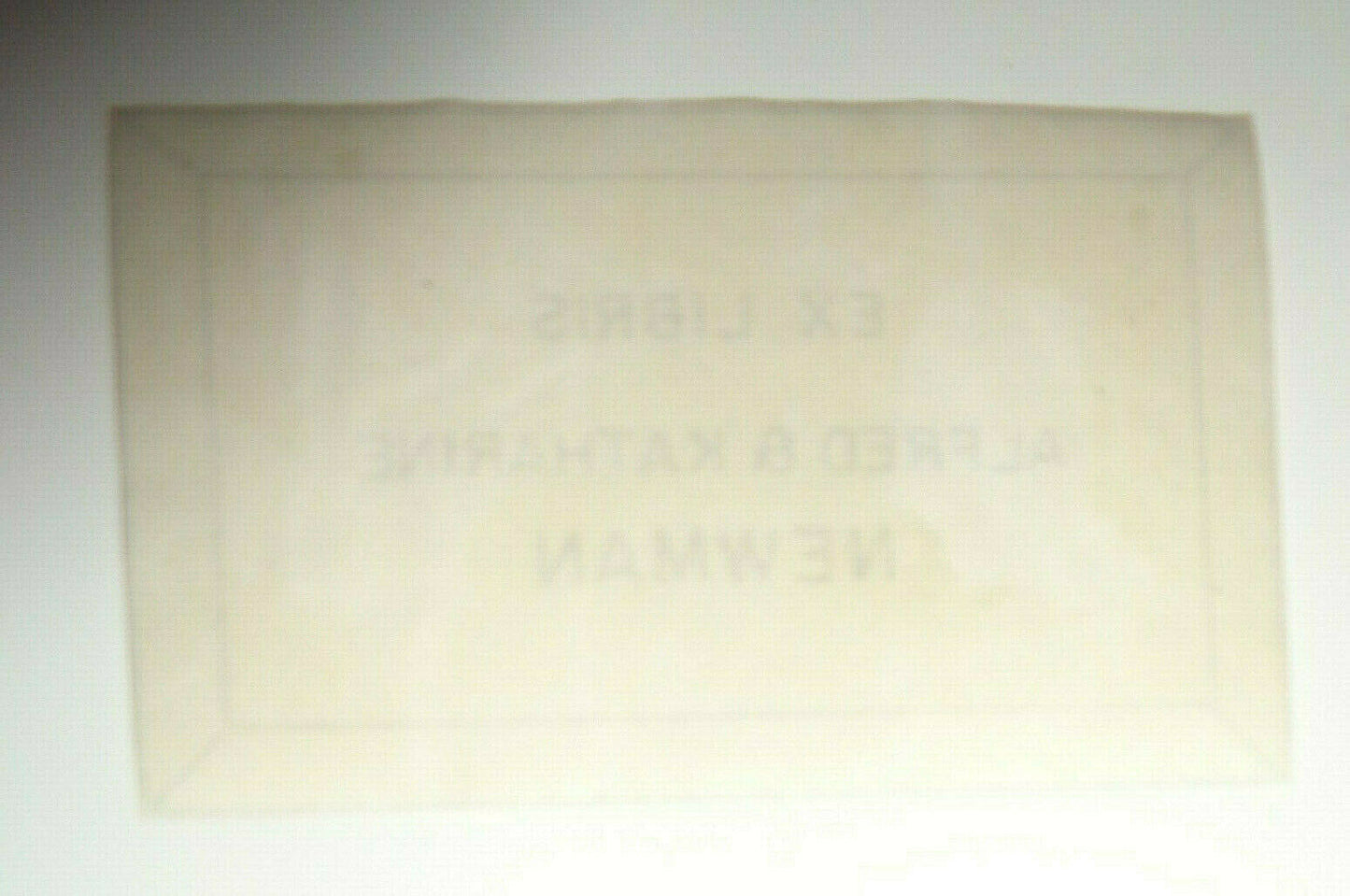 Alfred & Katharine Newman Ex Libris Bookplate