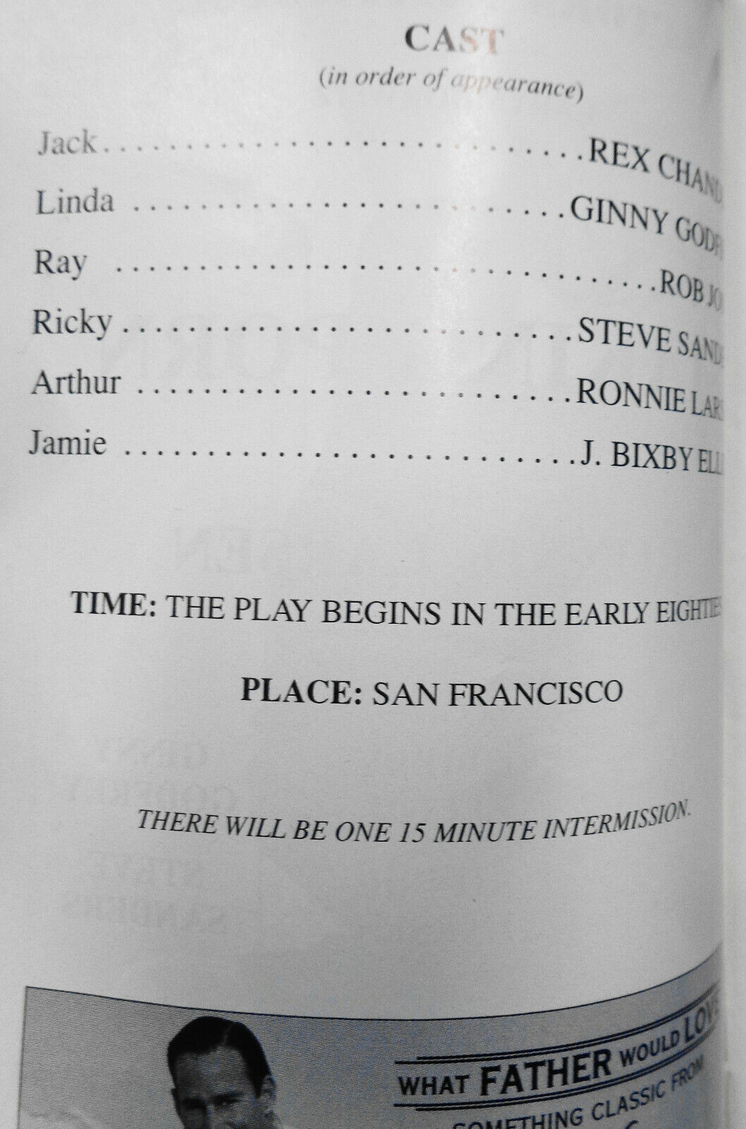 MAKING PORN - PLAYBILL - June 1996
