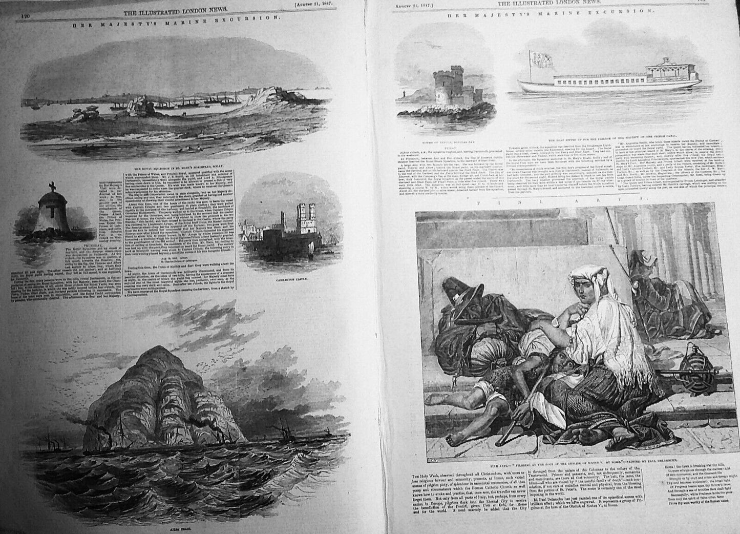 Her Majesty's Marine Excursion - August 21, 1847 Illustrated London News section