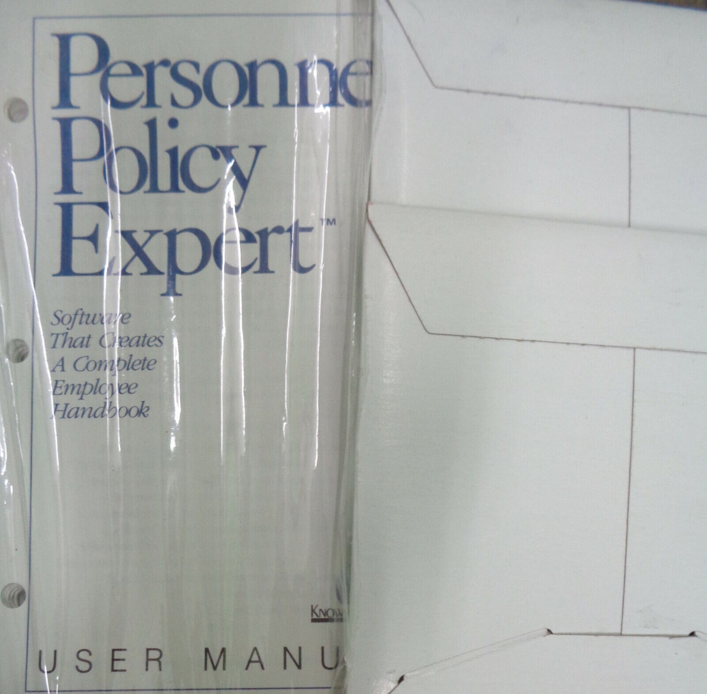 Personnel Policy Expert, by KnowledgePoint 1989. For IBM PCs.