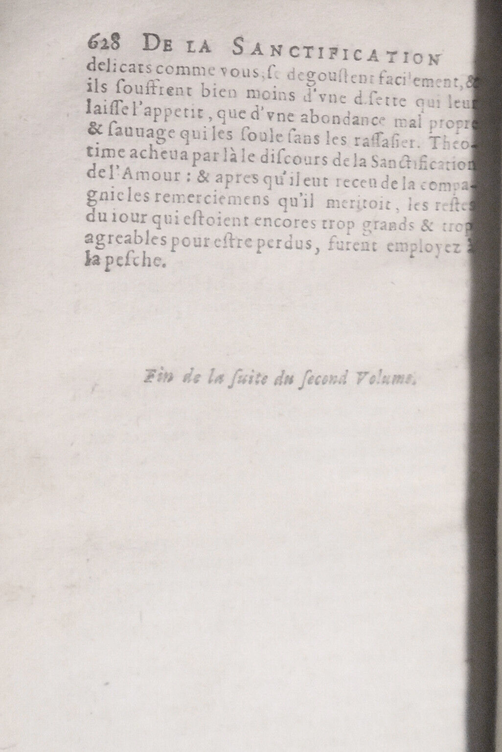 1669 book with vellum manuscript fragments bound in: Les Peintures Morales, v.2