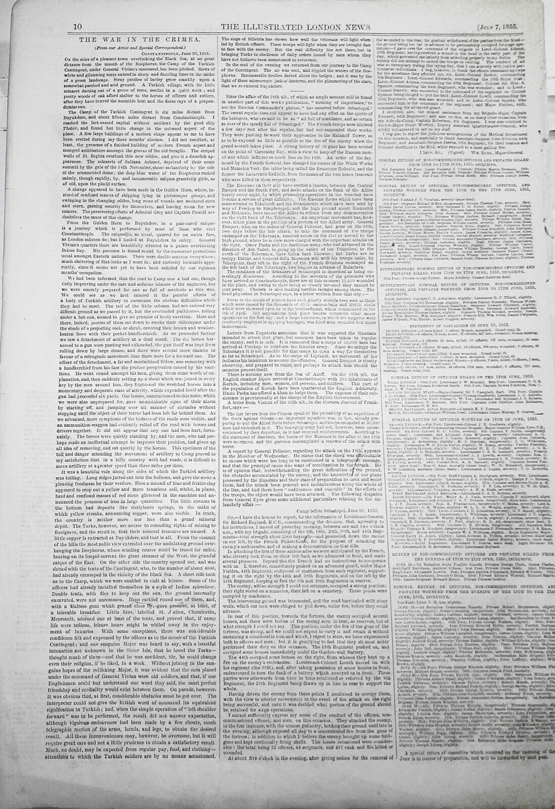 Part of the Interior of the Mamelon - Illustrated London News, July 7, 1855