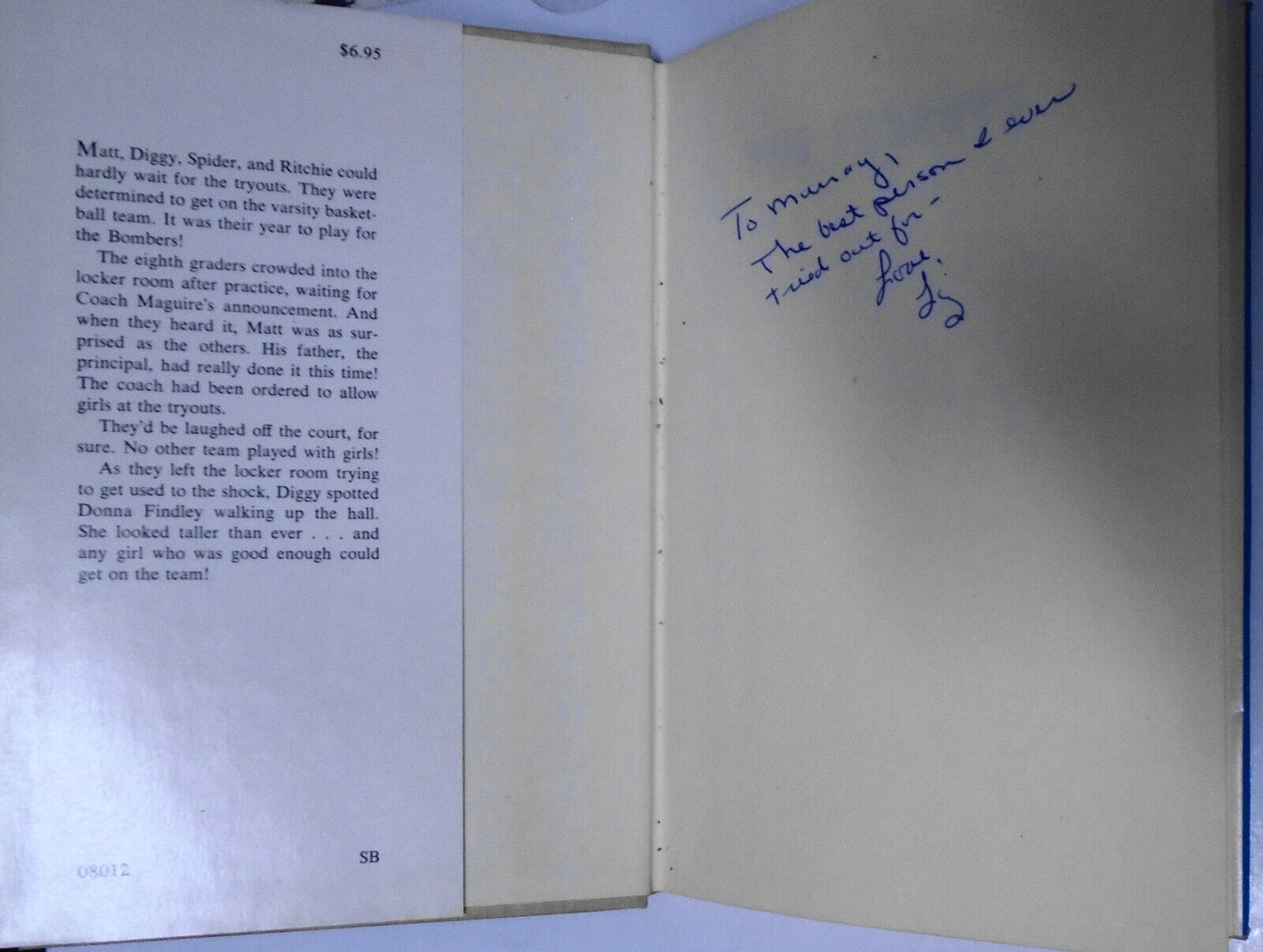 The Tryouts, by Elizabeth Levy. SIGNED First Edition. 1979. Hardcover.