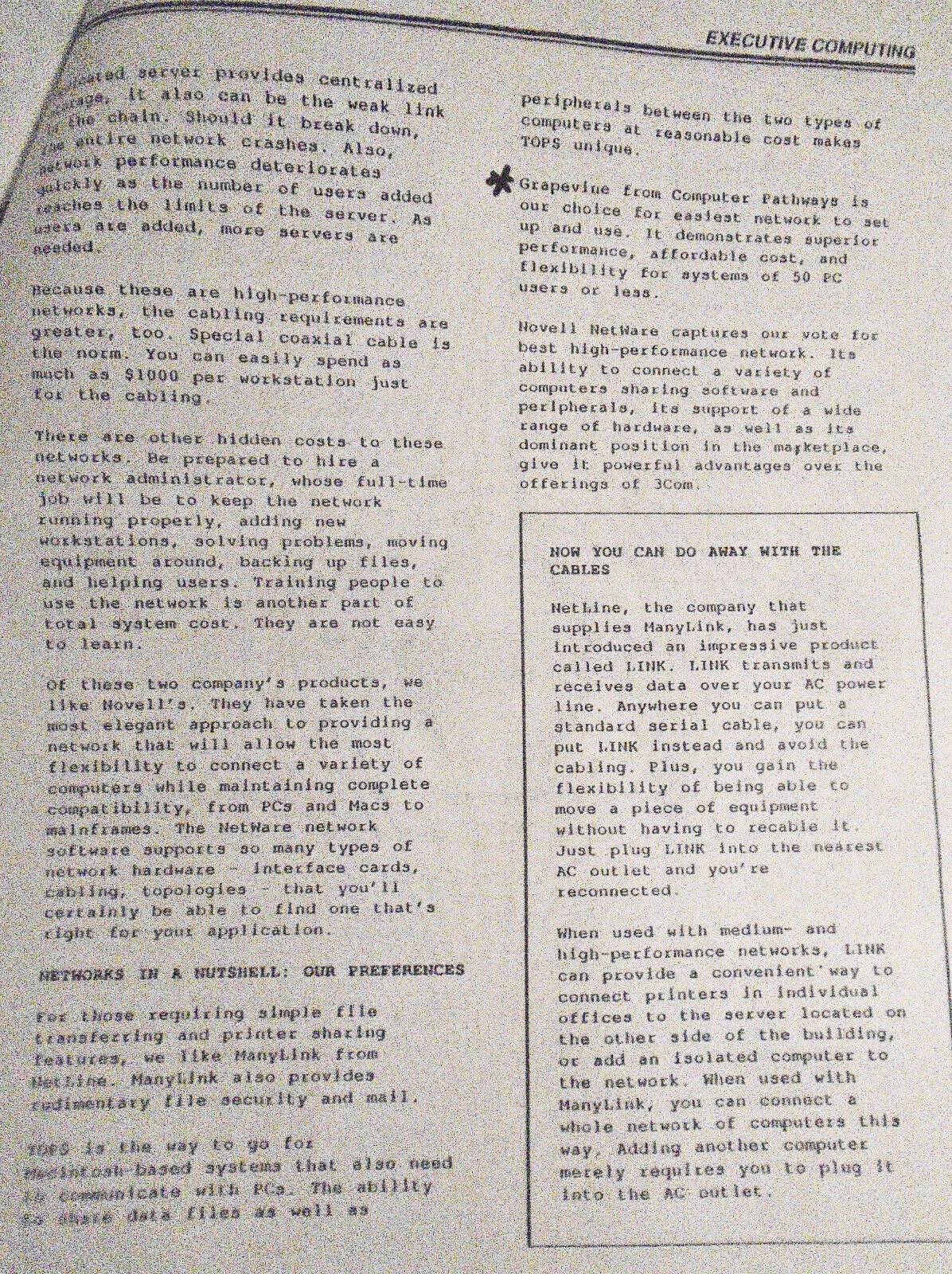 Executive Computing, September 1988. Touche Ross monthly Newsletter for clients