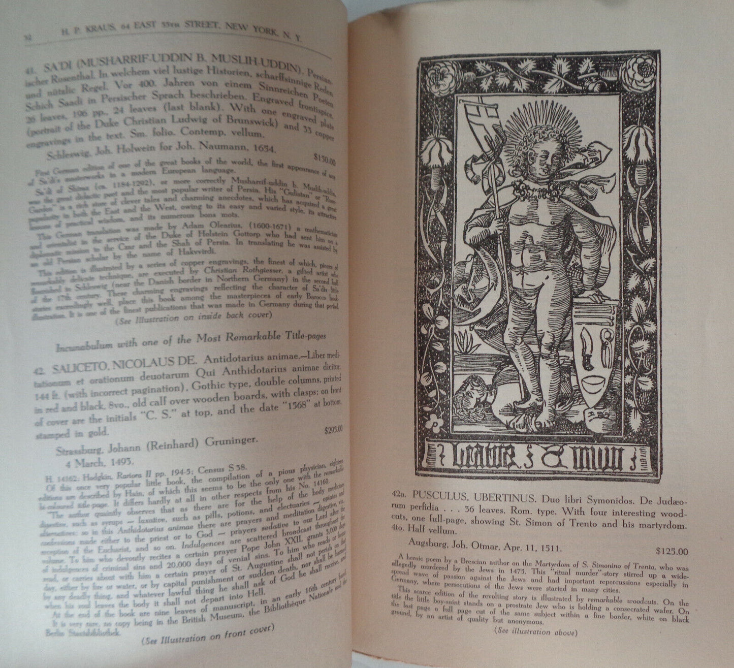 OLD & NEW WORLD, EARLY EUROPEAN BOOKS & AMERICANA INCUNABULA. H.P. KRAUS 1945