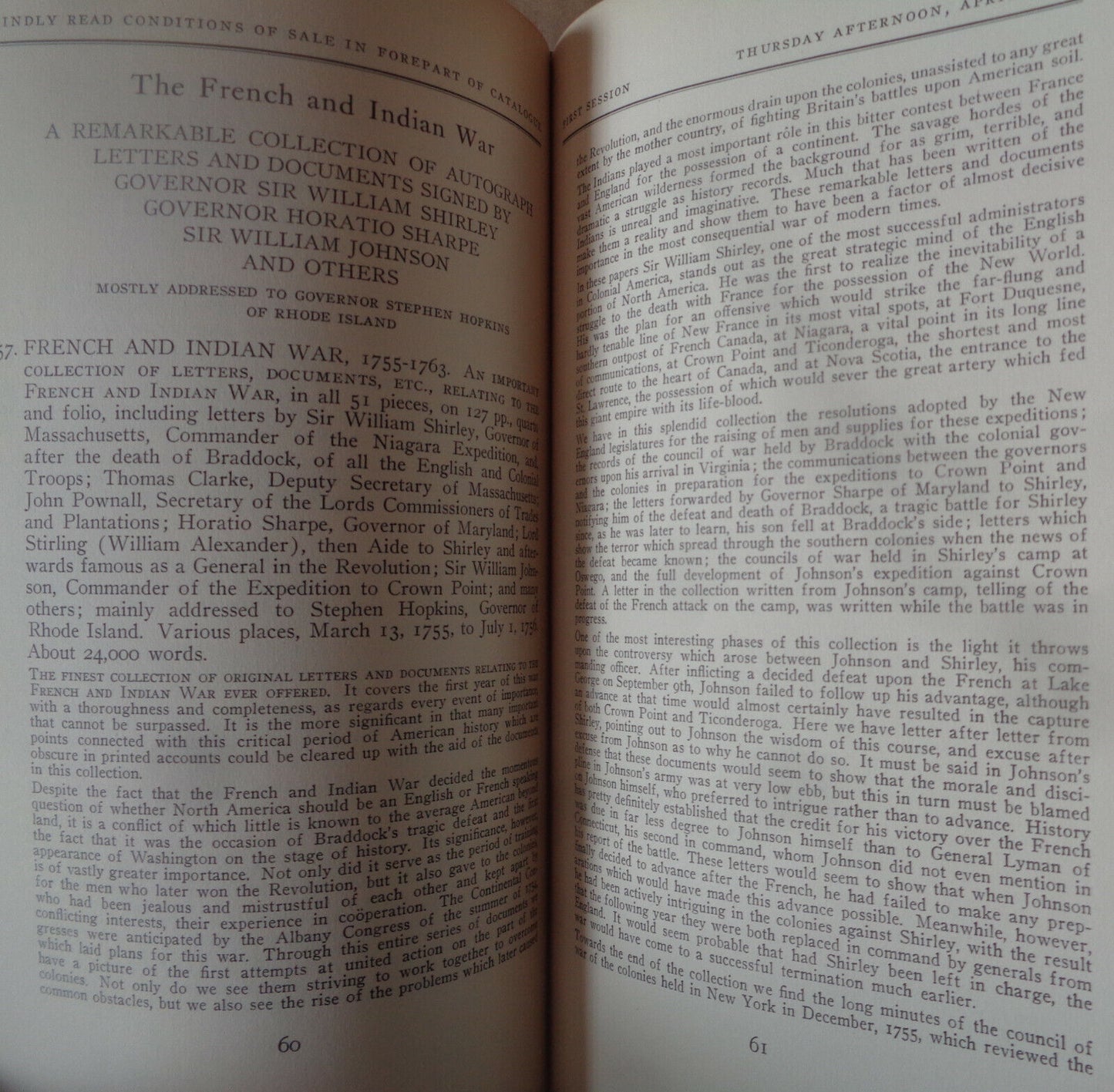 IMPORTANT HISTORICAL & LITERARY AUTOGRAPHS AND MANUSCRIPTS J Percy Sabin 1936