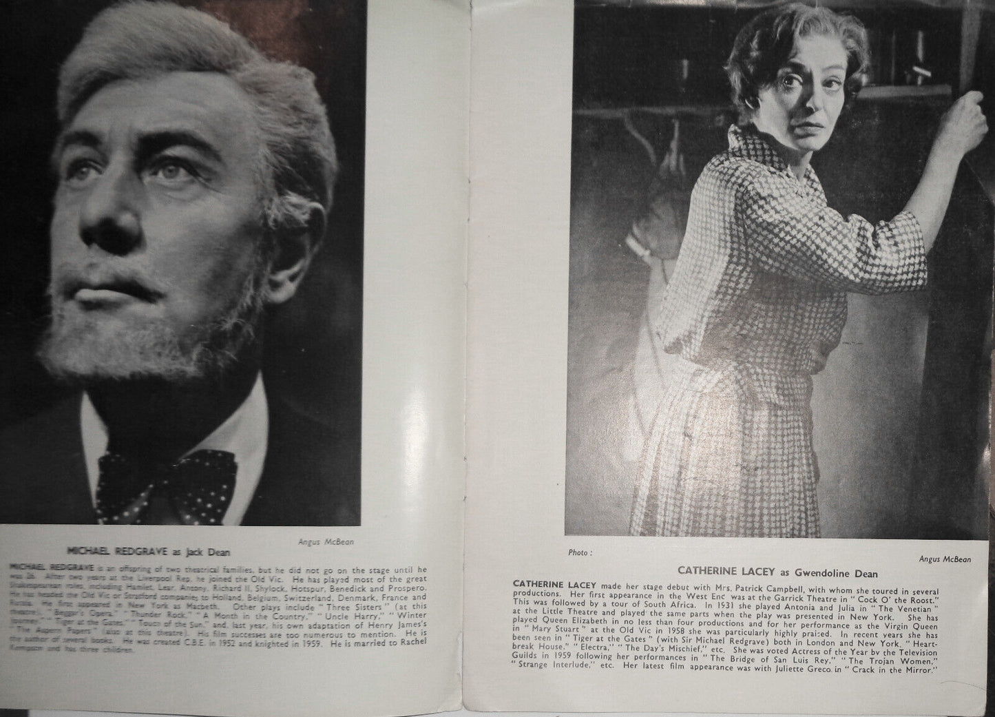 The Tiger And The Horse - First Performance, August 24, 1960 Queen's Theatre, UK