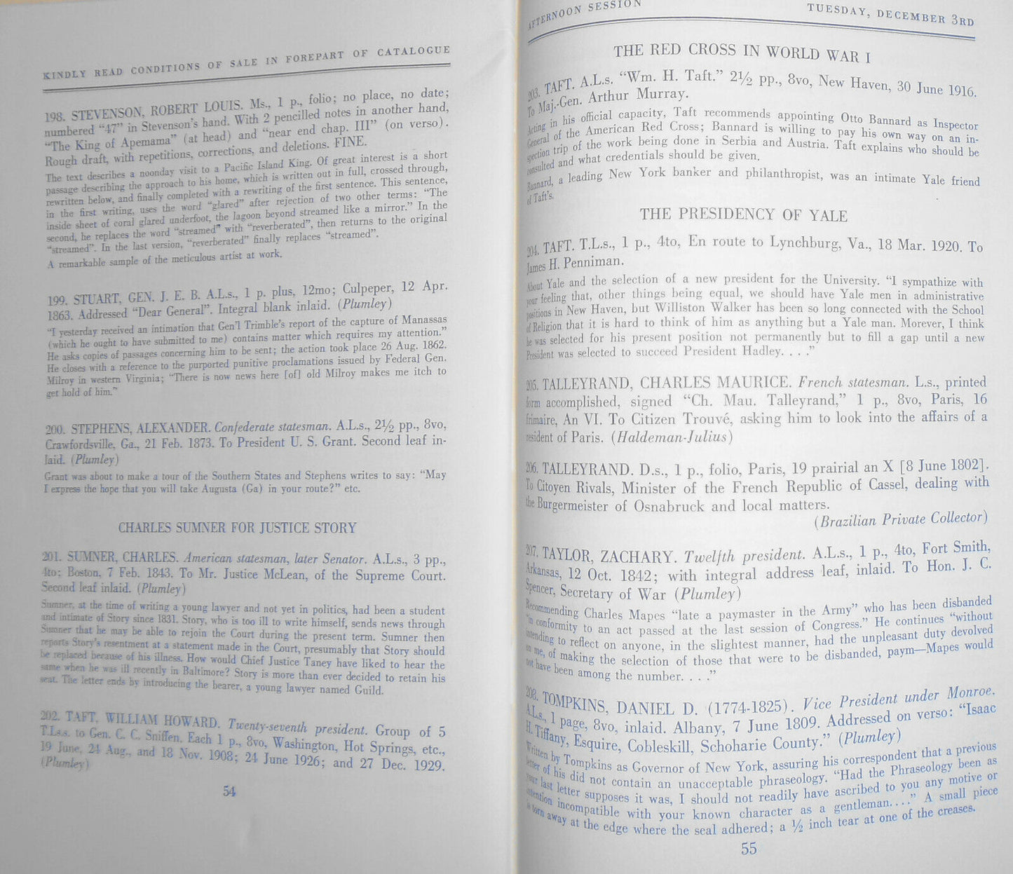 American & European Manuscripts : Lincoln & Grant - from Gen Culver Sniffen 1963