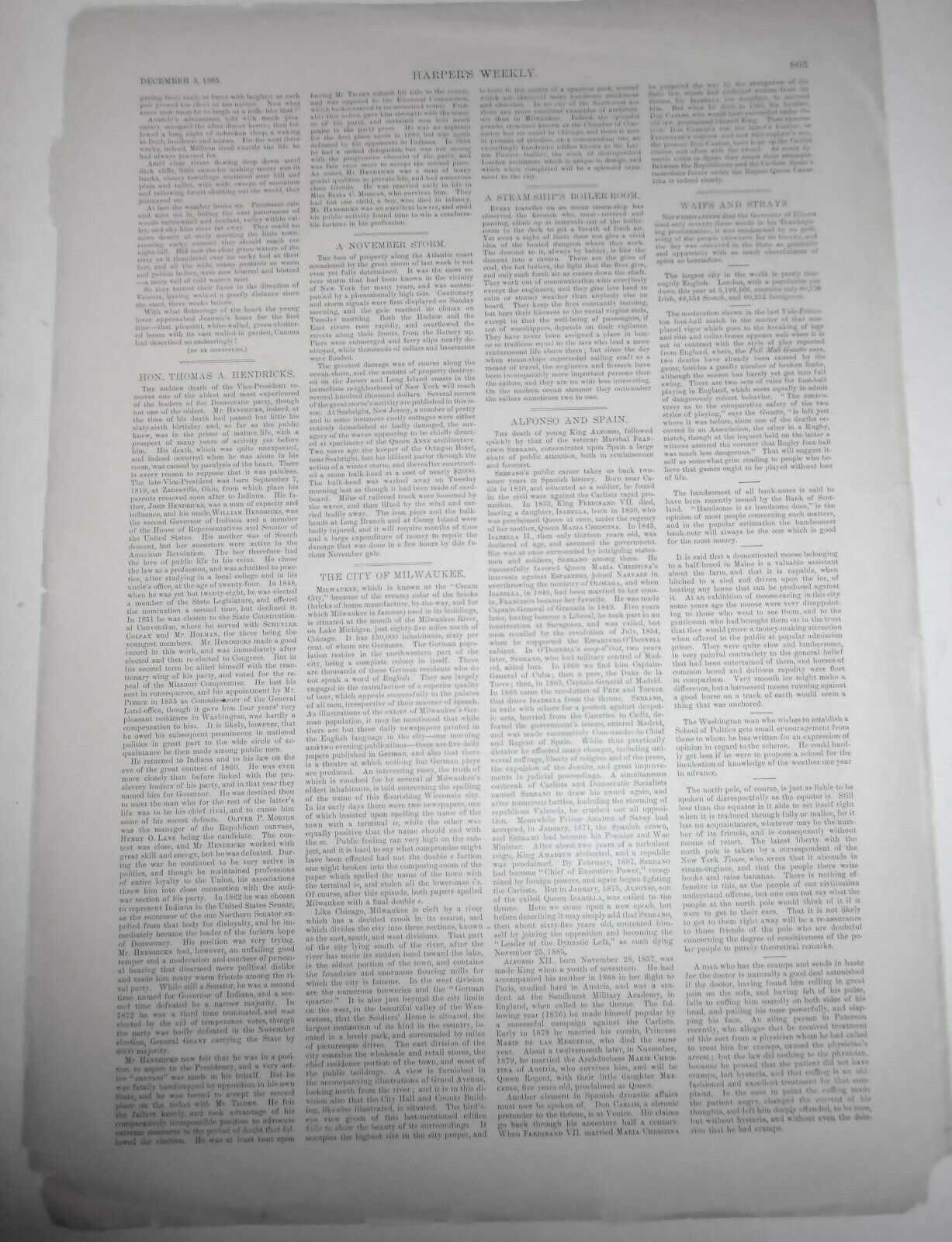 Sketches from MIlwaukee Wisconsin. By Charles Graham - Harper's Weekly, 1885
