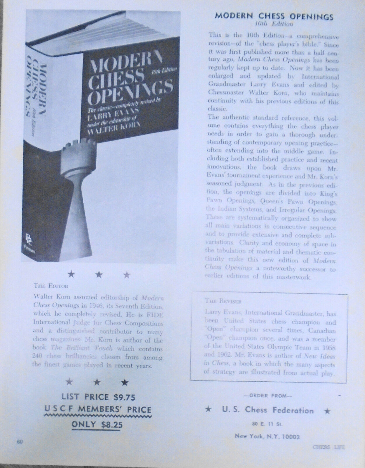 Chess Life, February 1966 - Petrosian; Spassky-Tal match, Erevan 1965, etc..