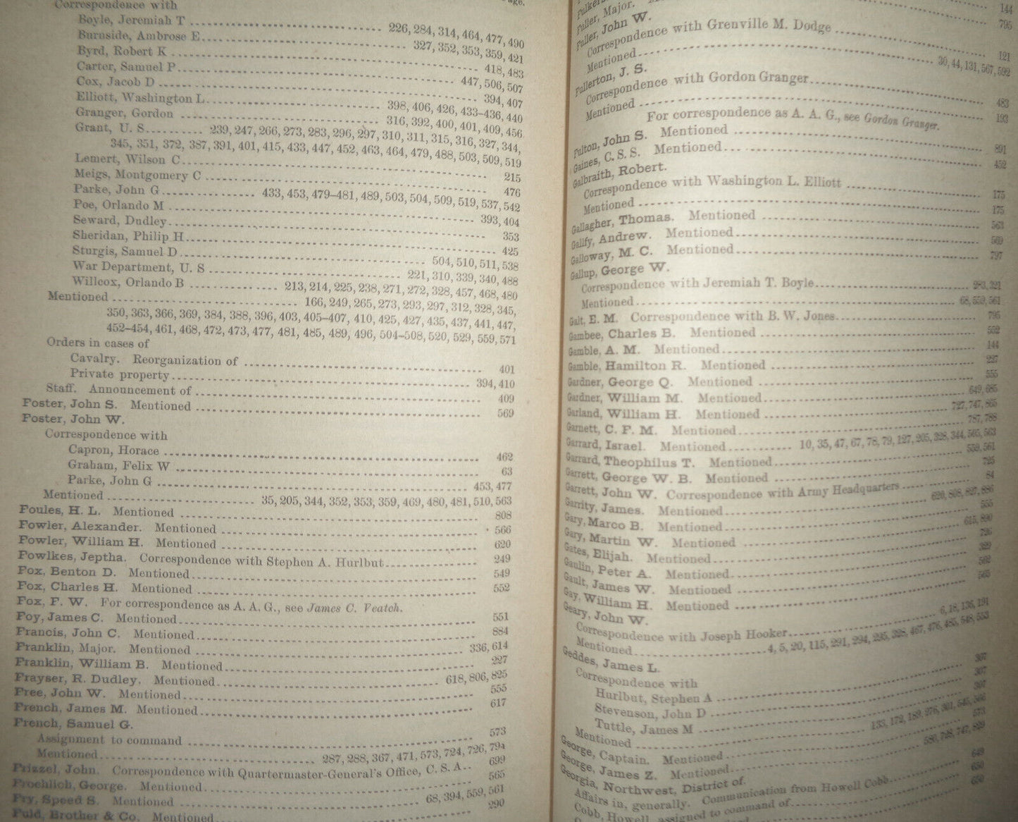 1890 The War of Rebellion - Ser 1, Vol 31 Part 3, Correspondence - Operations TN