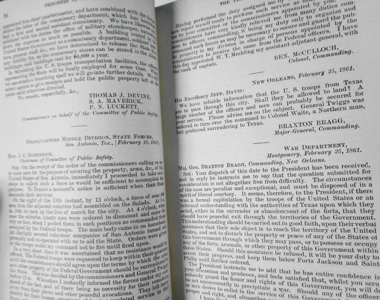 1894 The War of Rebellion - Ser 2 Vol 1 - Texas Surrender, Prisoners, Slaves etc