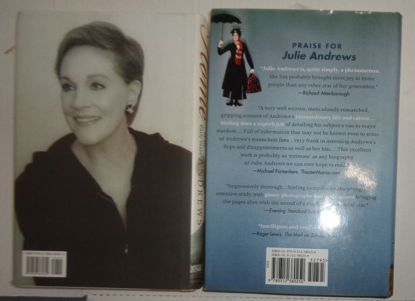 Home by Julie Andrews & Julie Andrews by Richard Stirling - 1st Editions HC/DJs