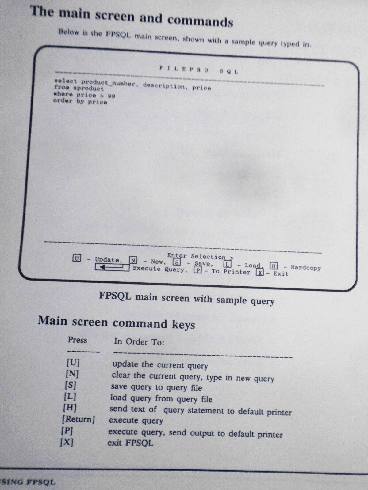 Filepro FPSQL Beta Test Program - Version 00.01.00, 1987 Manual & MSDOS software
