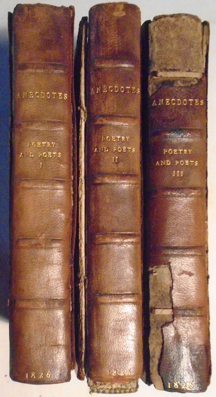 Poetry and poets : being a collection of the choicest anecdotes - 3 vols, 1826