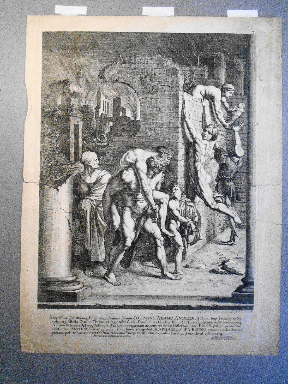 1682 “The Fire in the Borgo”, by Raphael - Johann Jacob von Sandrart’s etching