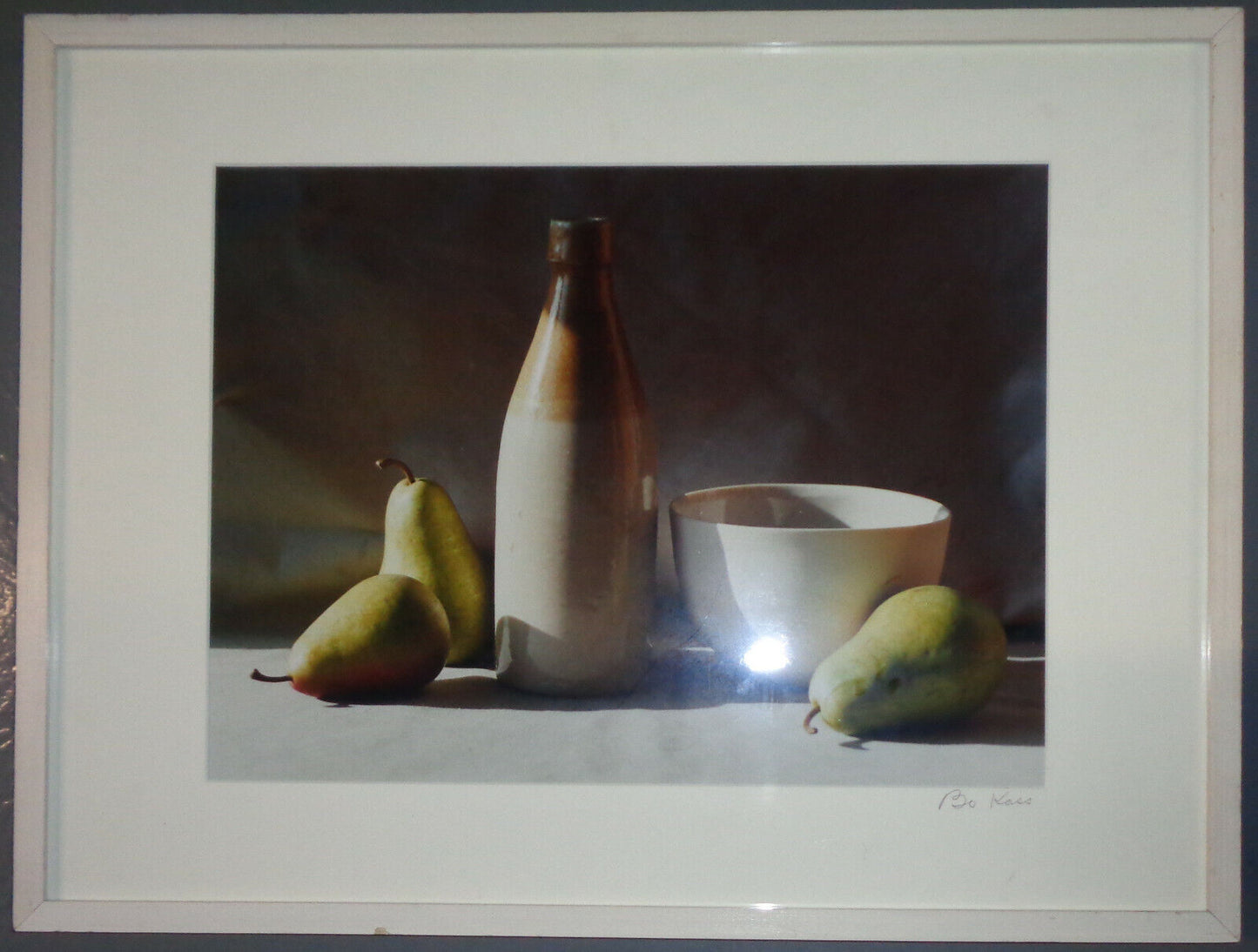 Bo Kass : Pears with Pitcher & Bowl - Signed original C-Print framed