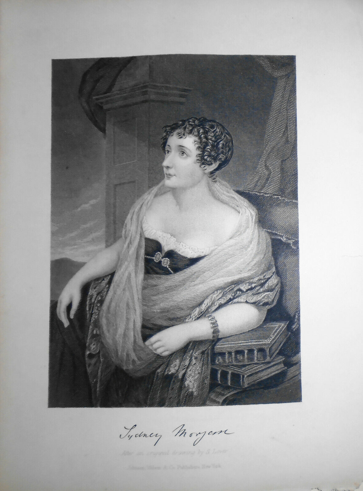 Lady Sydney Morgan - steel engraving - 1873 - Duyckinck Portrait Gallery