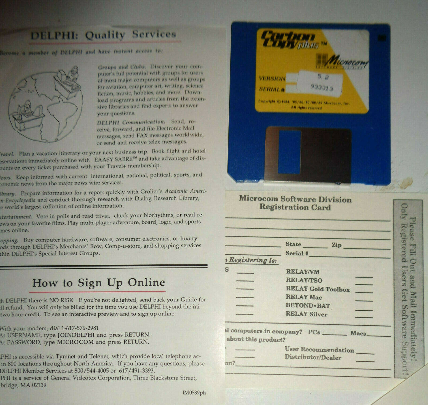 Carbon Copy Plus : 2 copies + Carbon Copy Autopilot (new) - 1989 5 1/4" for IBM