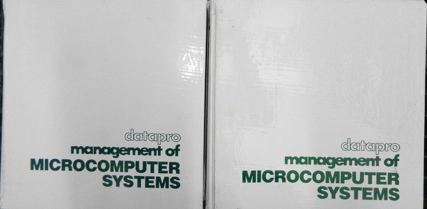 Datapro management of microcomputer systems, 1984. 2 Vol. Set.