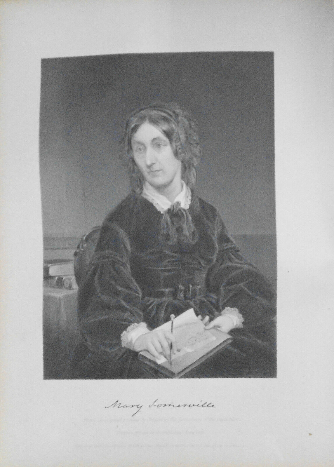 Mary Somerville - steel engraving - 1873 - Duyckinck Portrait Gallery