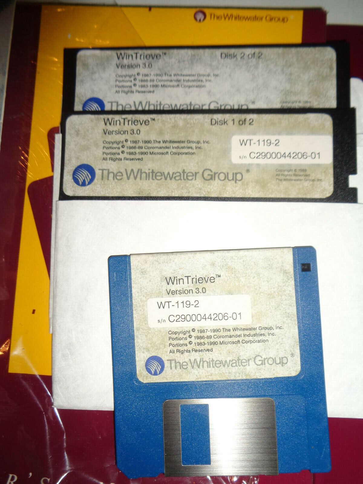 WinTrieve, Version 3.0 by The Whitewater Group - 1990 - for Windows applications